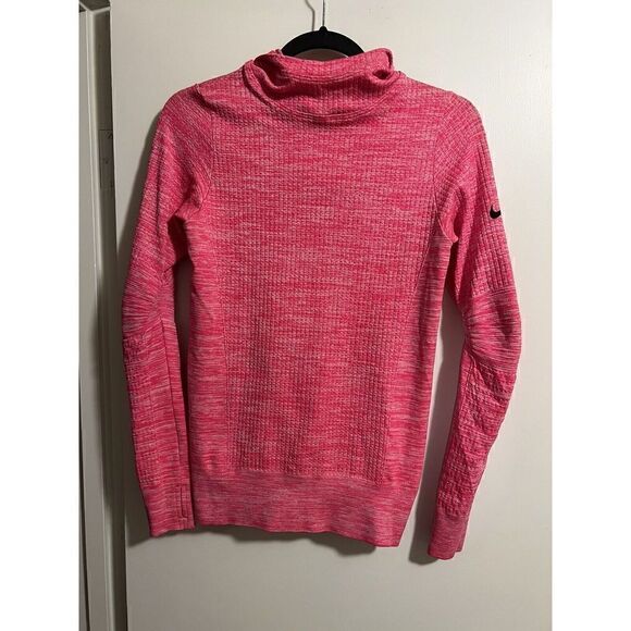 Nike Womens Pink Flyknit Pullover Hooded Sweater Size Small Nike Pro - Picture 1 of 3